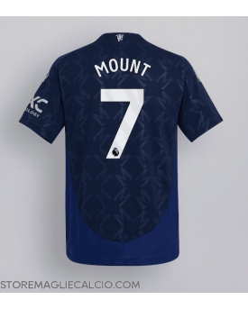 Manchester United Mason Mount #7 Maglia Gara Trasferta Repliche 2024-25 Maniche Corte